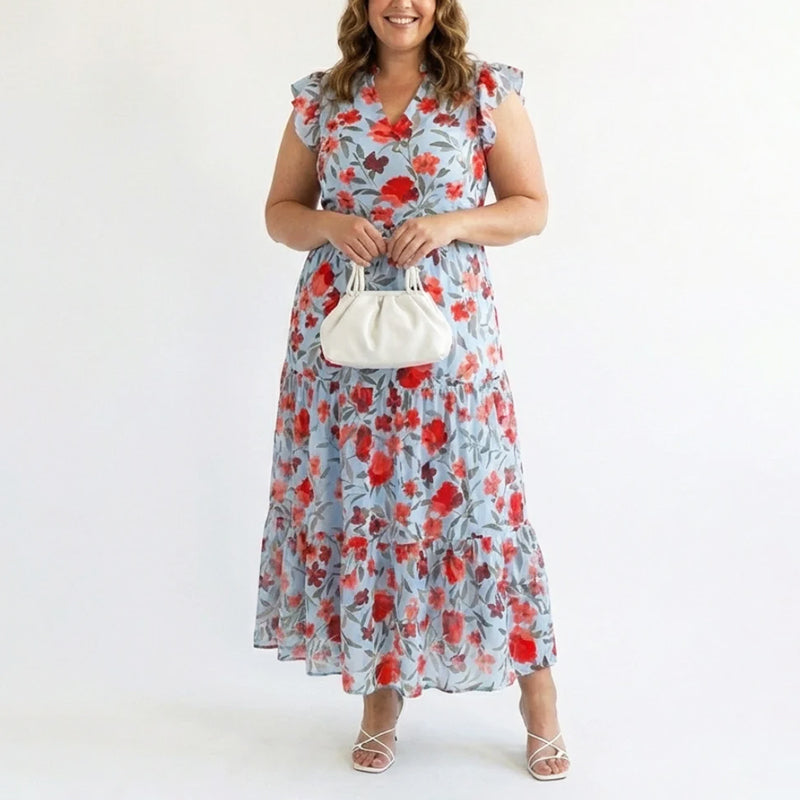 Isla | Floral Tiered Midi Dress