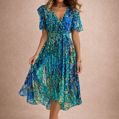 Isla | Floral Wrap Midi Dress