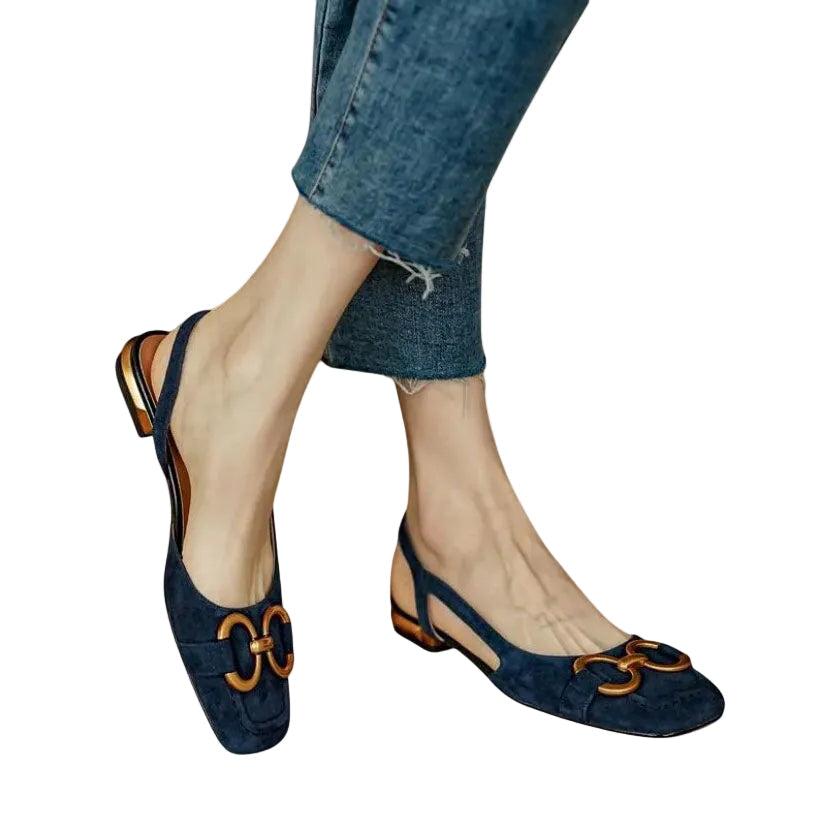 Lila | Elegant Horsebit Slingback Flats