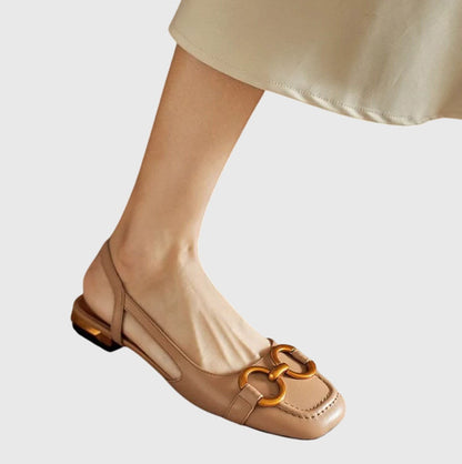 Lila | Elegant Horsebit Slingback Flats