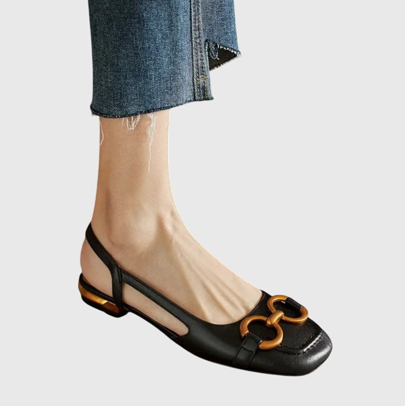 Lila | Elegant Horsebit Slingback Flats