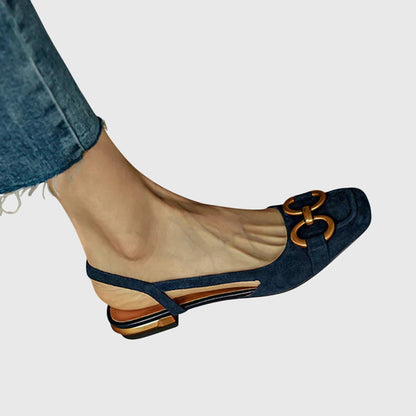 Lila | Elegant Horsebit Slingback Flats