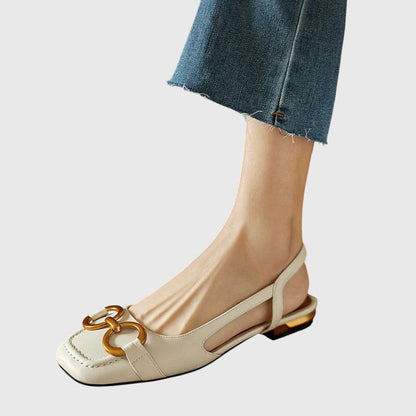 Lila | Elegant Horsebit Slingback Flats