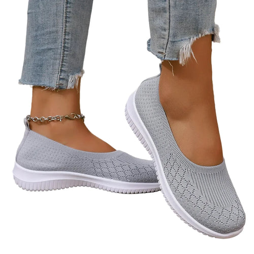 Lila | Chic Knit Slip-On Flats