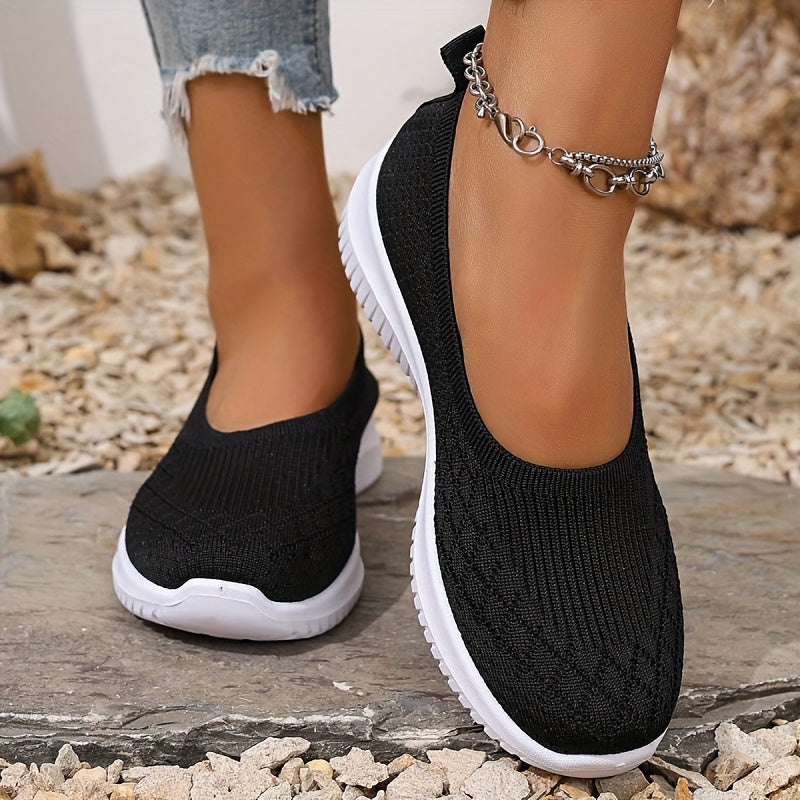 Lila | Chic Knit Slip-On Flats