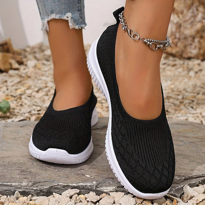 Lila | Chic Knit Slip-On Flats