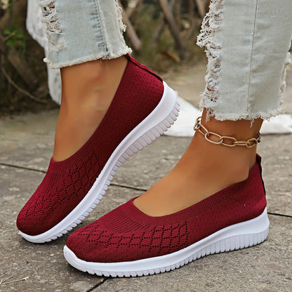 Lila | Chic Knit Slip-On Flats