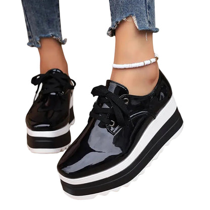 Lila | Chic Lace-Up Platform Derby Shoes
