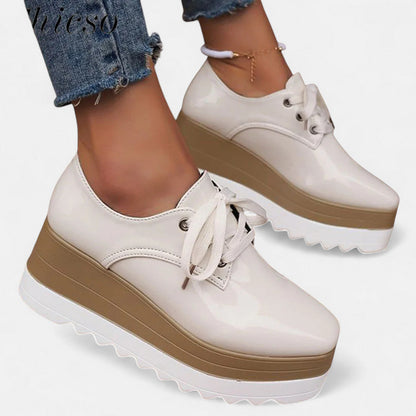 Lila | Chic Lace-Up Platform Derby Shoes