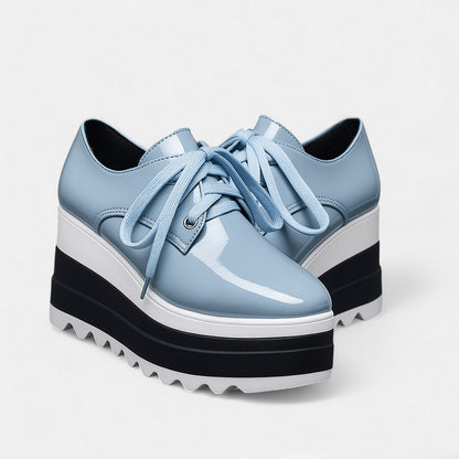 Lila | Chic Lace-Up Platform Derby Shoes