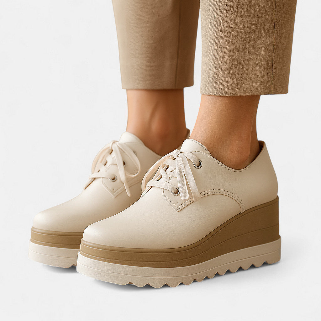 Lila | Chic Lace-Up Platform Derby Shoes