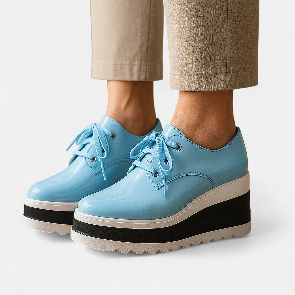 Lila | Chic Lace-Up Platform Derby Shoes