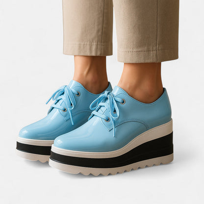 Lila | Chic Lace-Up Platform Derby Shoes