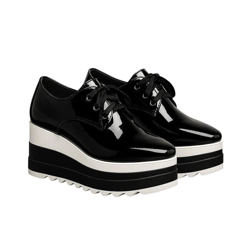Lila | Chic Lace-Up Platform Derby Shoes