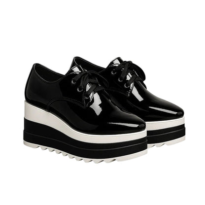 Lila | Chic Lace-Up Platform Derby Shoes