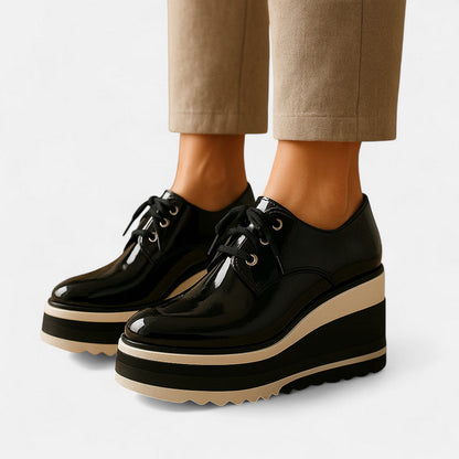 Lila | Chic Lace-Up Platform Derby Shoes