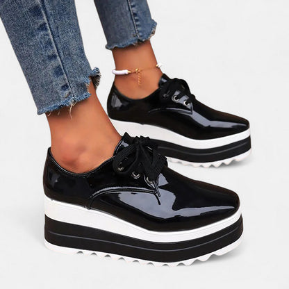 Lila | Chic Lace-Up Platform Derby Shoes