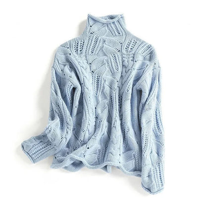 Lila | Luxe Cable-Knit Mock Neck Sweater