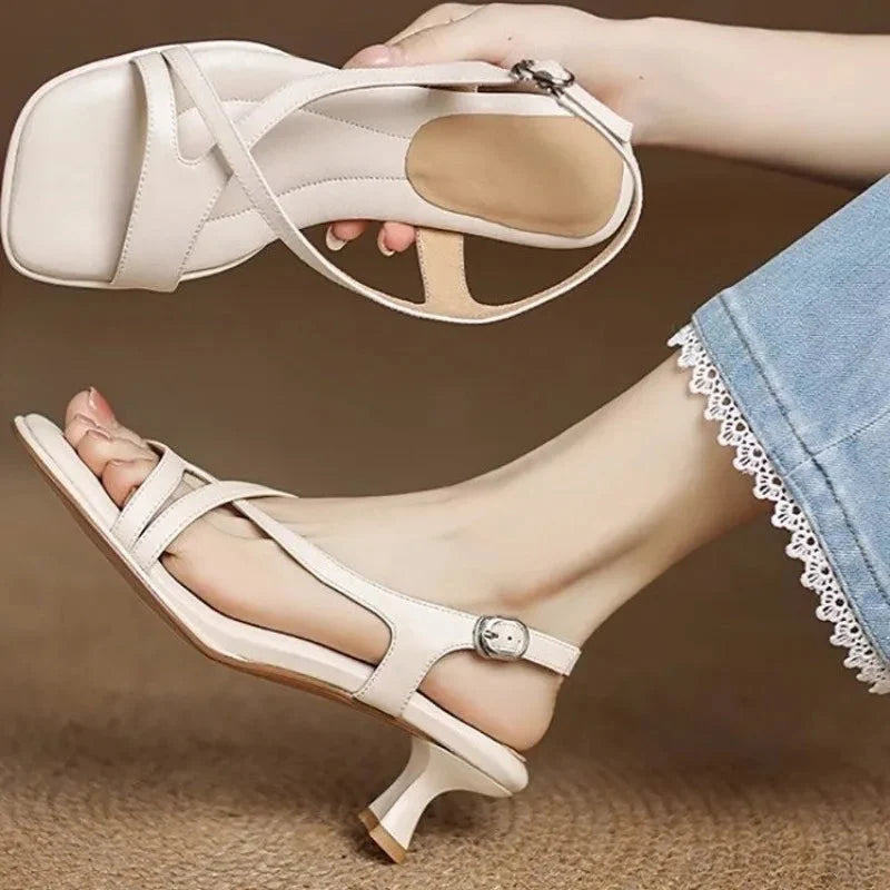 Lena | Chic Low Kitten Heel Slingback Sandal