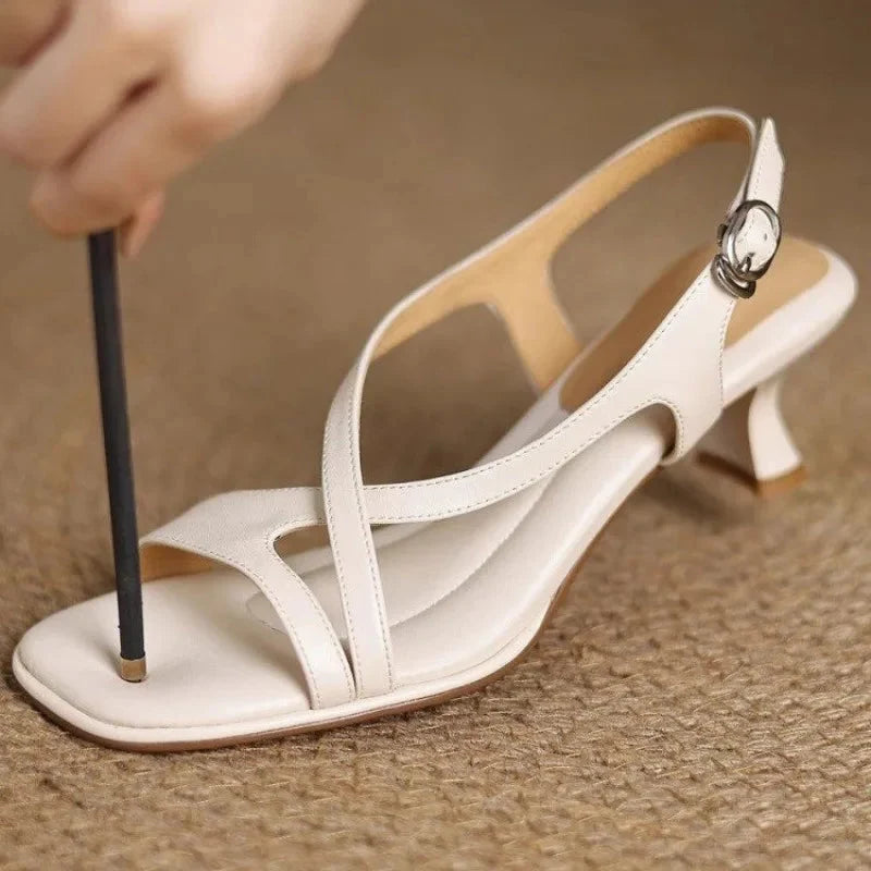 Lena | Chic Low Kitten Heel Slingback Sandal