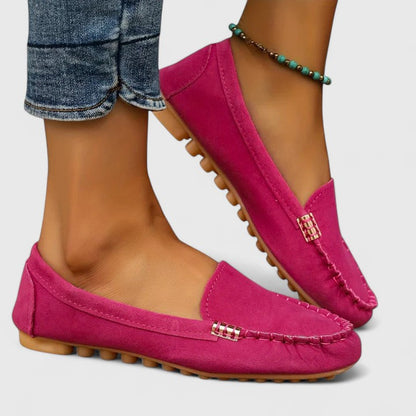 Lena | Chic Moc-Toe Loafers with Metal Accents