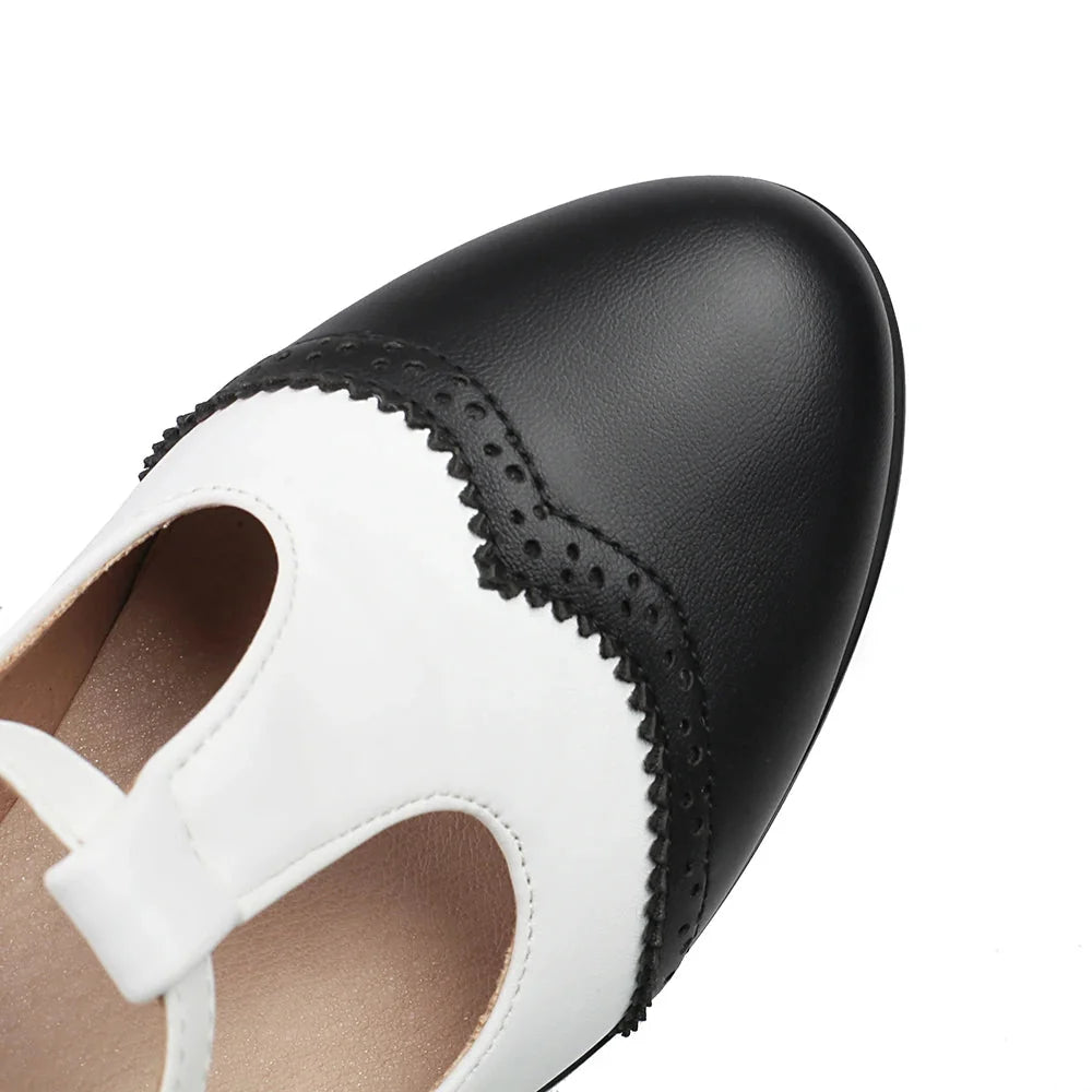 Lila | Chic Block Heel T-Strap Mary Janes
