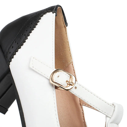 Lila | Chic Block Heel T-Strap Mary Janes