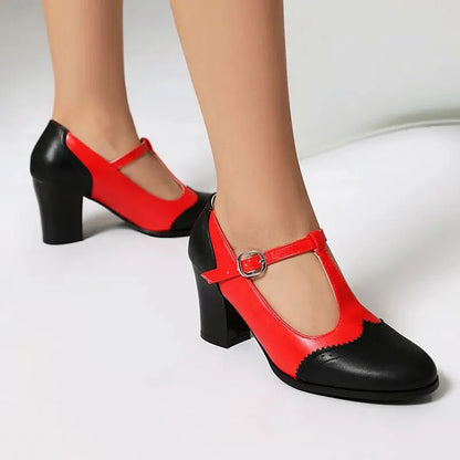Lila | Chic Block Heel T-Strap Mary Janes