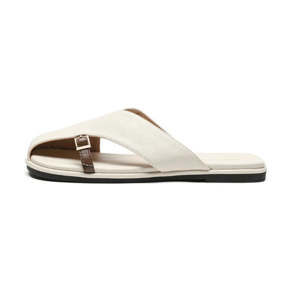 Lila | Chic Open Toe Crossover Strap Sandals