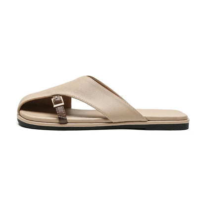 Lila | Chic Open Toe Crossover Strap Sandals