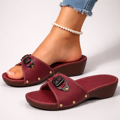 Lila | Chic Multi-Buckle Open Toe Platform Sandals