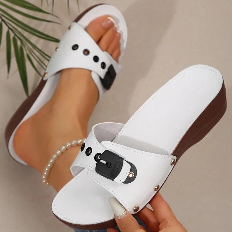 Lila | Chic Multi-Buckle Open Toe Platform Sandals