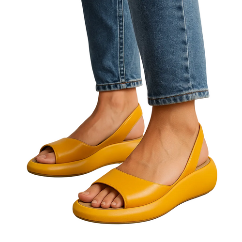 Lila | Chic Open-Toe Slingback Wedge Sandals