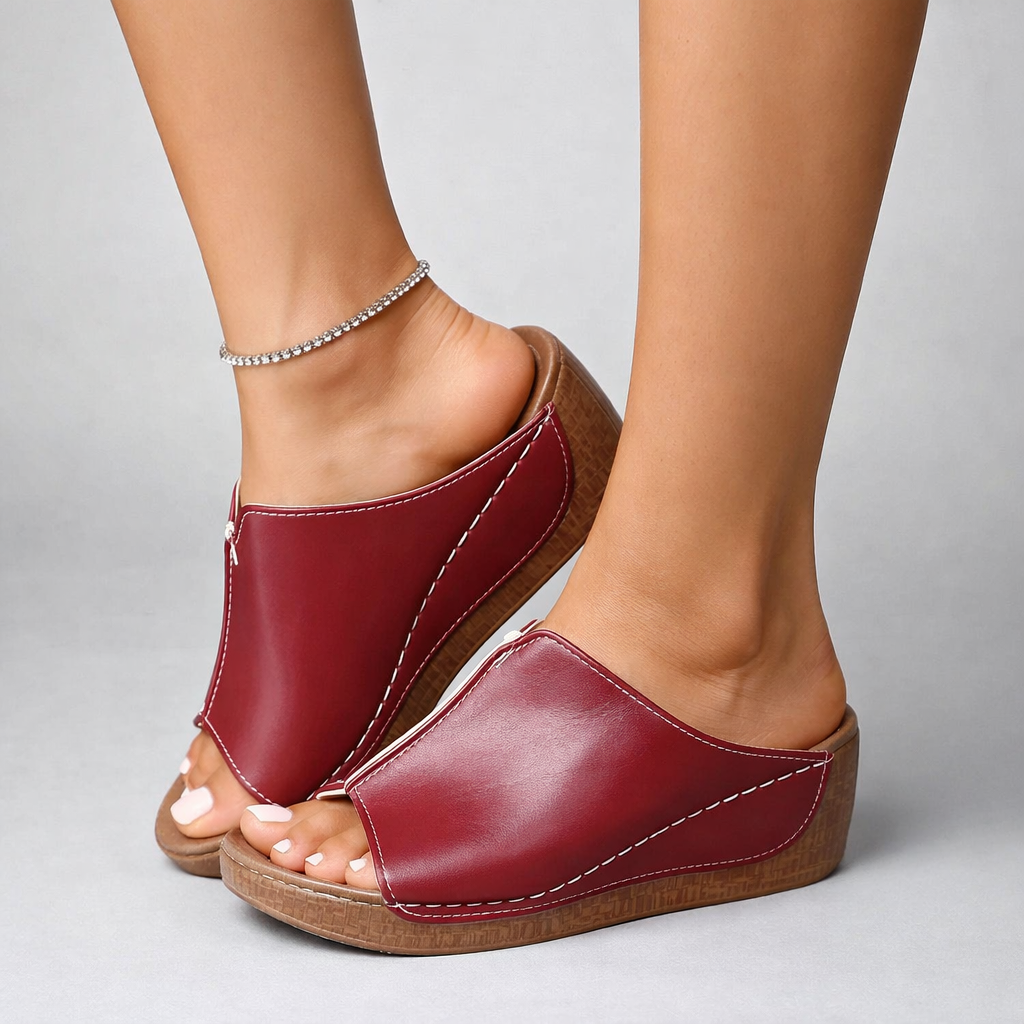 Lila | Chic Open Toe Wedge Sandal