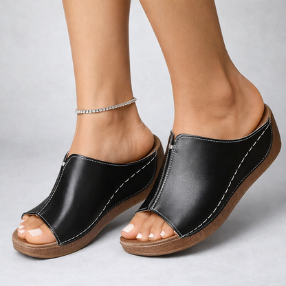 Lila | Chic Open Toe Wedge Sandal