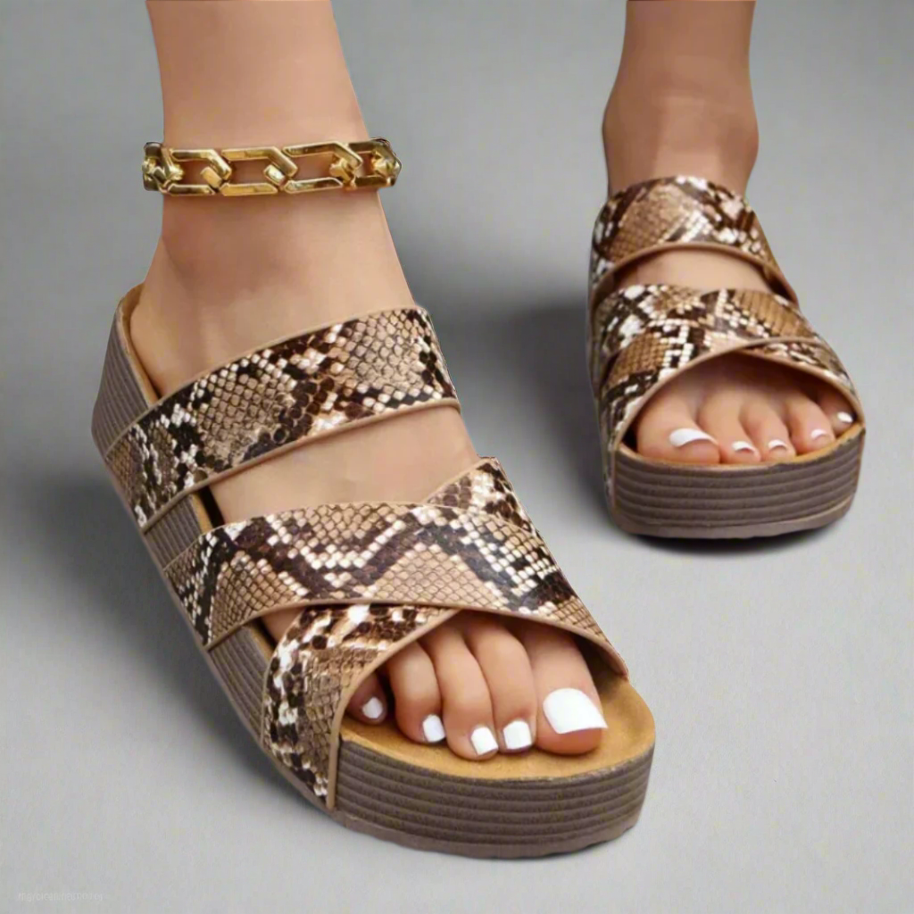 Lila | Braided Heel Open-Toe Wedge Sandals