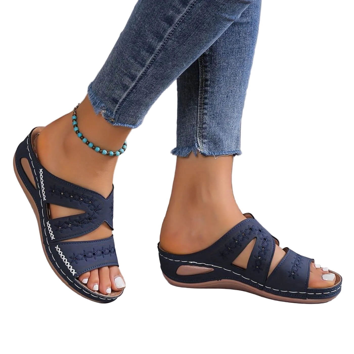Elena | Chic Open-Toe Wedge Sandals
