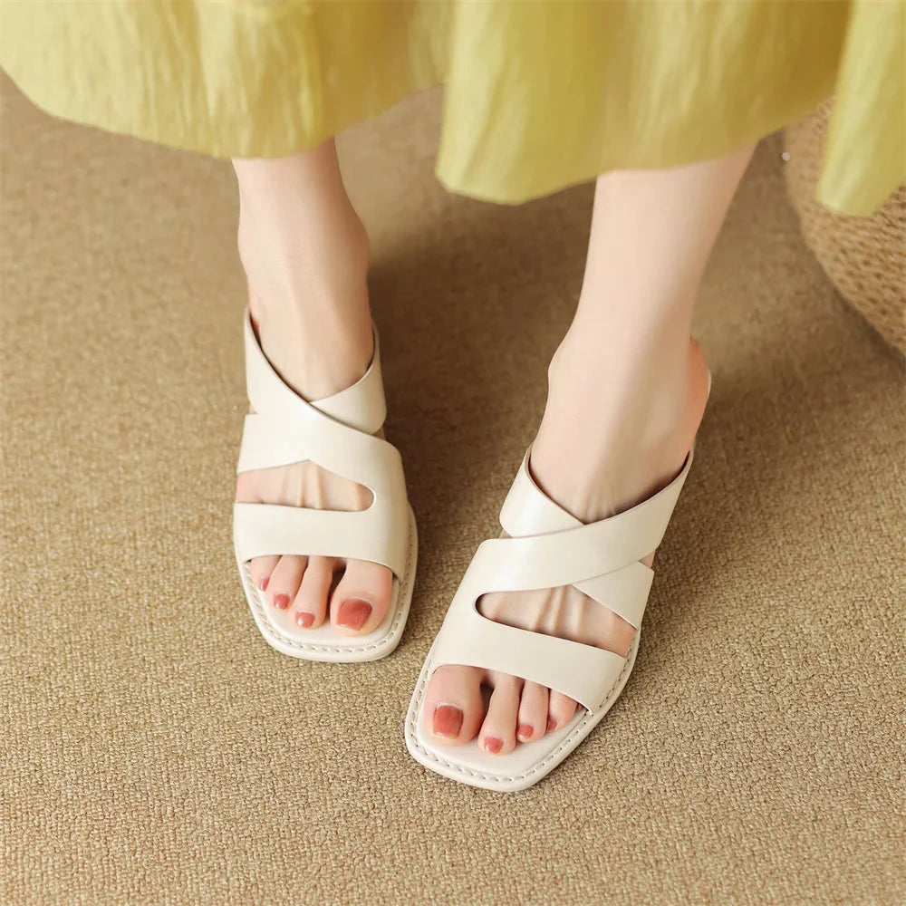 Lila | Chic Open Toe Block Heel Sandals