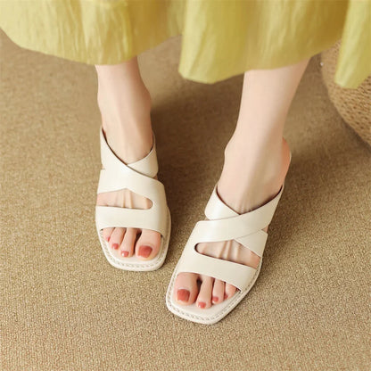 Lila | Chic Open Toe Block Heel Sandals
