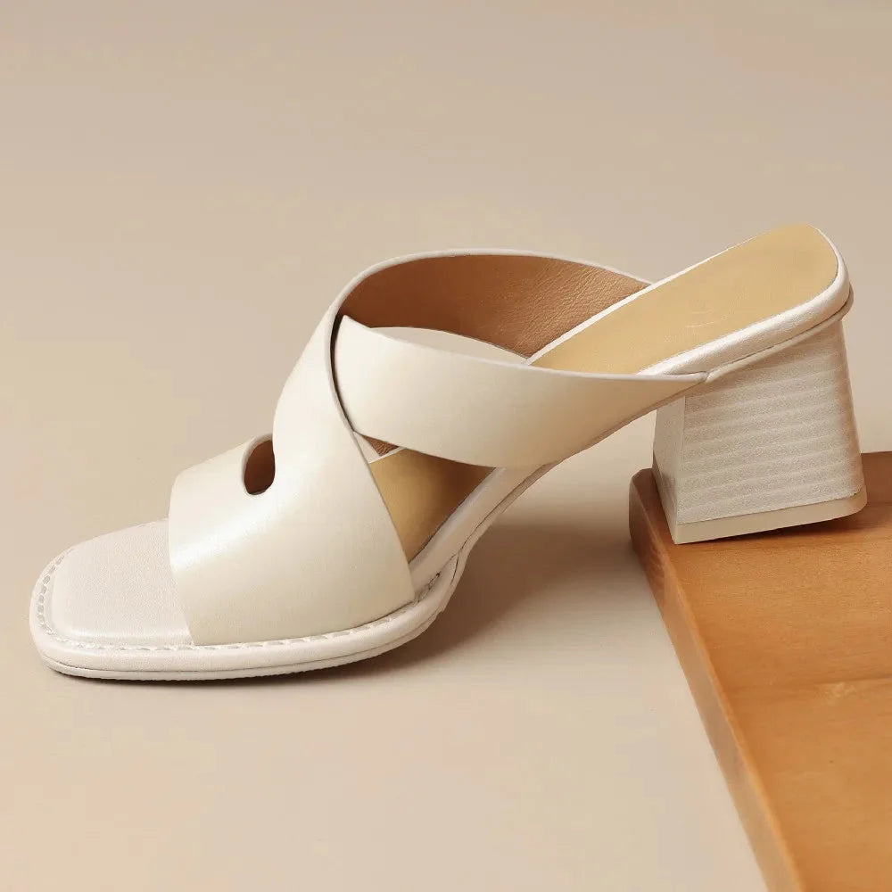 Lila | Chic Open Toe Block Heel Sandals