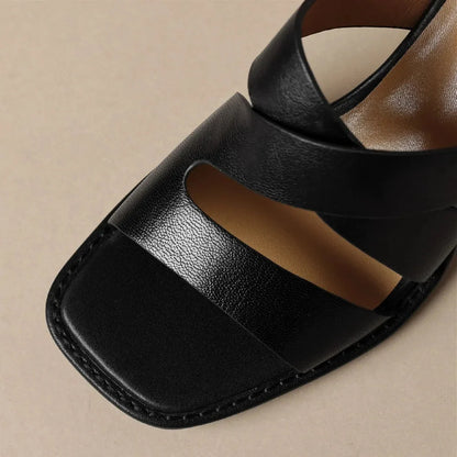 Lila | Chic Open Toe Block Heel Sandals