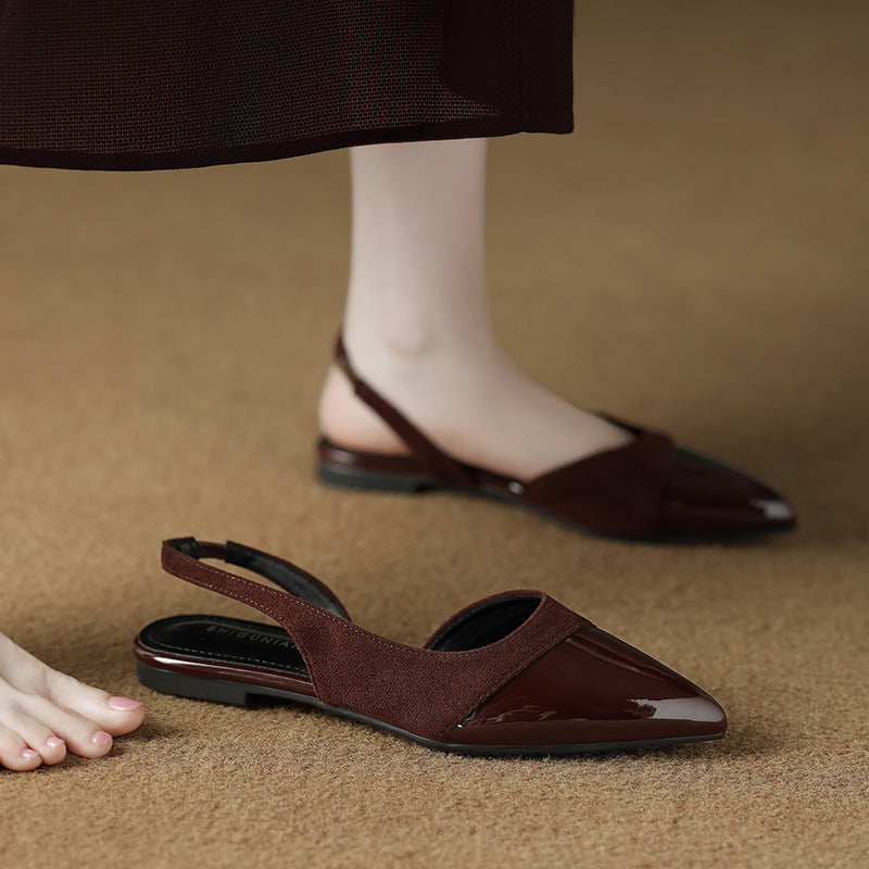 Lila | Pointed Toe Low Heel Slingback Pumps