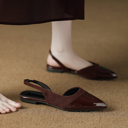 Lila | Pointed Toe Low Heel Slingback Pumps