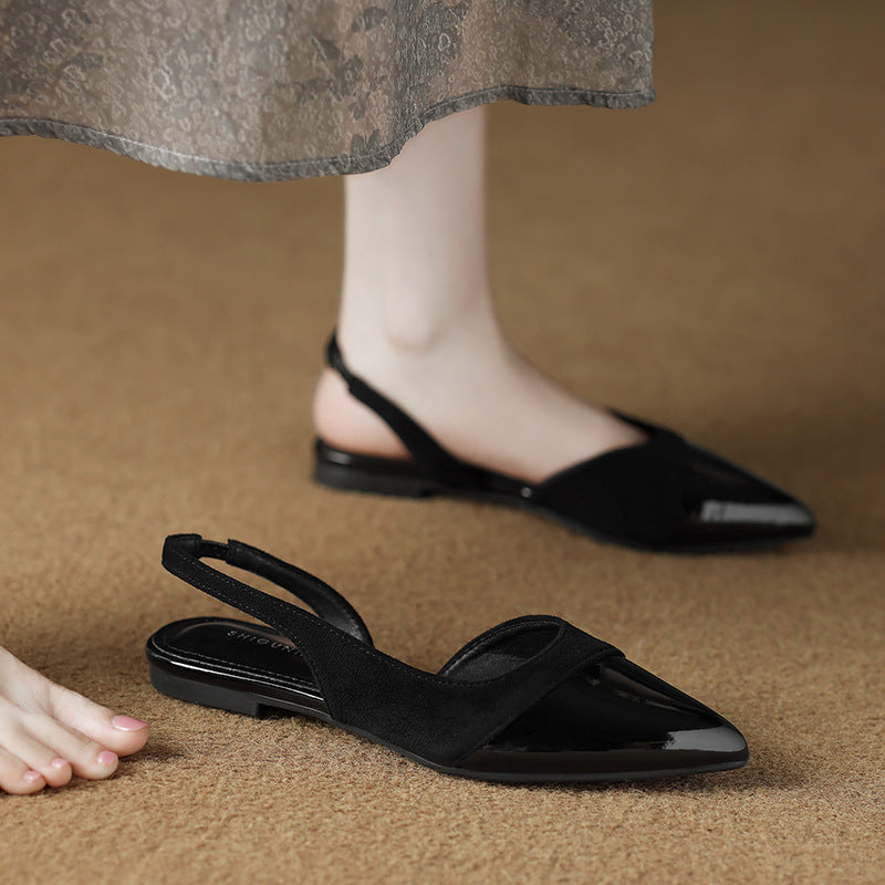 Lila | Pointed Toe Low Heel Slingback Pumps