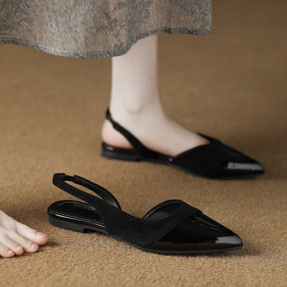 Lila | Pointed Toe Low Heel Slingback Pumps