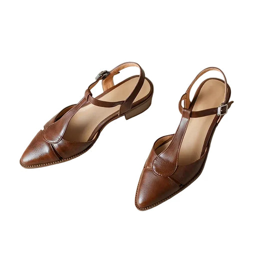 Lila | Pointed Toe Sculpted Block Heel Slingback