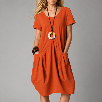 Elena | Pleated Midi Dress