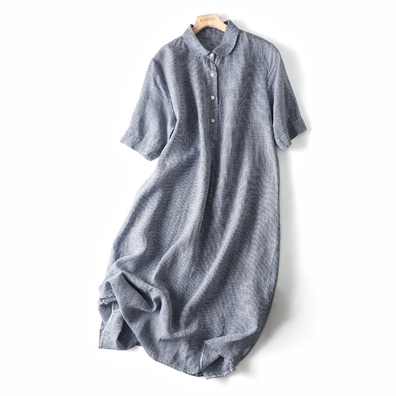 Clara | Plaid Button-Front Midi Dress