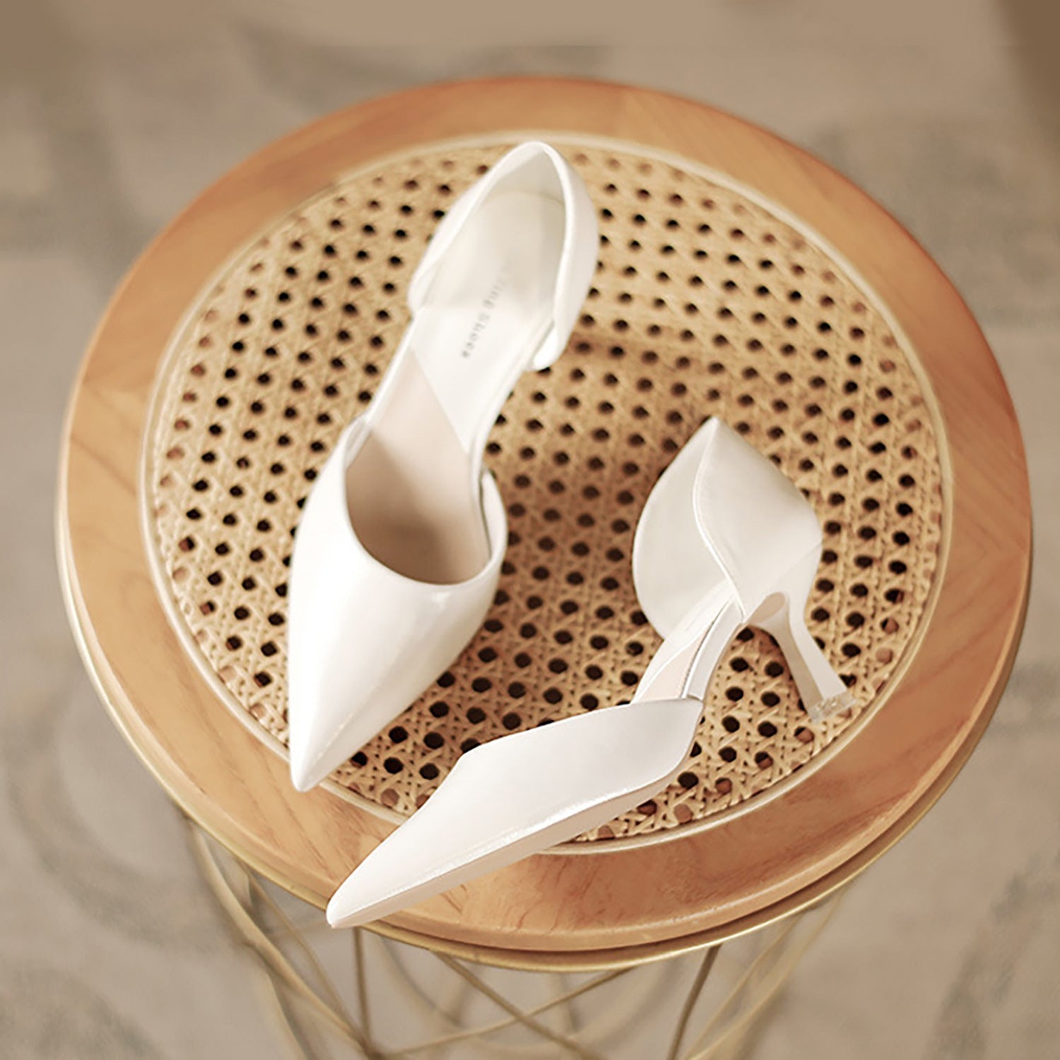 Livia | Elegant Slip-On Pointed Toe Kitten Heel Pumps