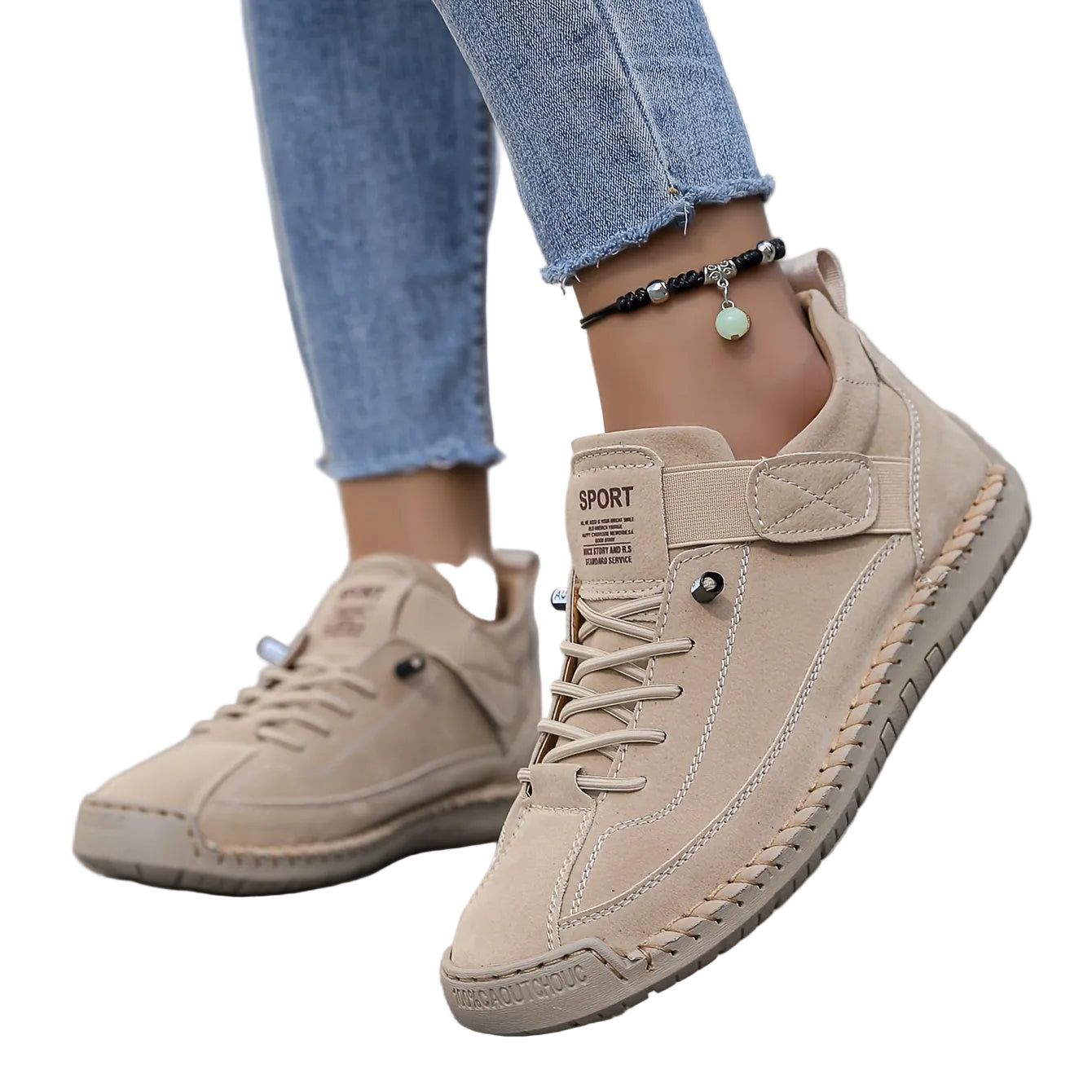 Lena | Sleek Slip-On Sneakers with Velcro Strap